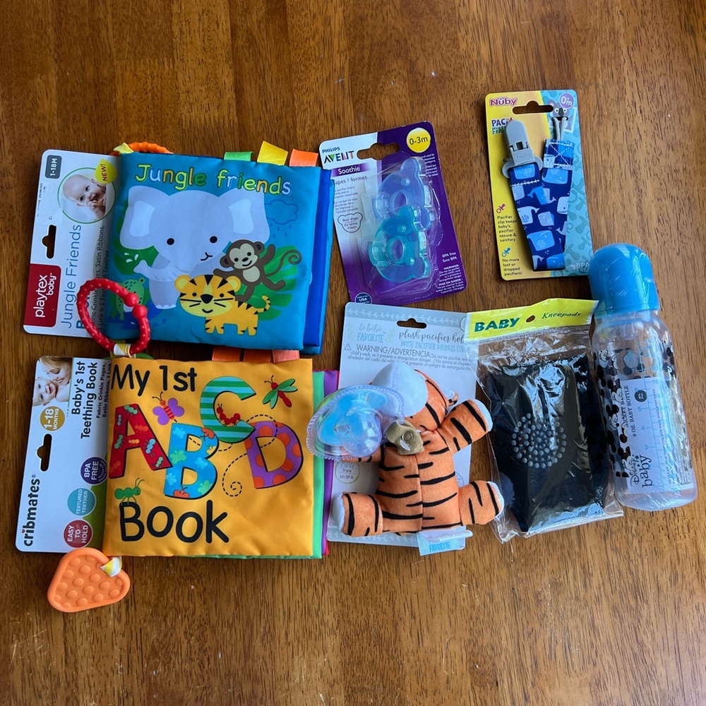 Set of baby items